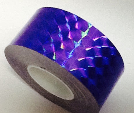 Surplus 1 inch x 300 foot rolls of Prism Tape, Holographic Iridescent 1/4" Mosaic