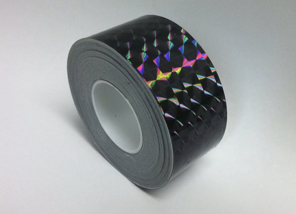 Surplus 1 inch x 300 foot rolls of Prism Tape, Holographic Iridescent 1/4" Mosaic