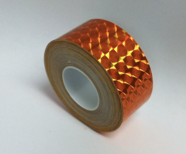 Surplus 1 inch x 300 foot rolls of Prism Tape, Holographic Iridescent 1/4" Mosaic