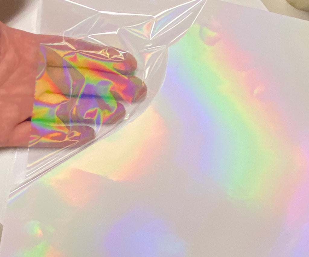 Rainbow Laminate, Transparent Holographic Lamination Grade Vinyl, up to 42 inch wide