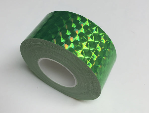 Surplus 1 inch x 300 foot rolls of Prism Tape, Holographic Iridescent 1/4" Mosaic