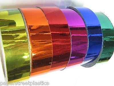 ANY 6 COLORS Chrome Look Vinyl Tape, 1/2 Inch x 25ft, Your Color Choice