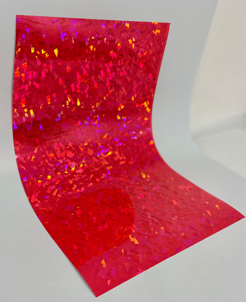 Small Sheets of  HoloCrystal Sign Vinyl , Holographic Crystal, Cracked Ice