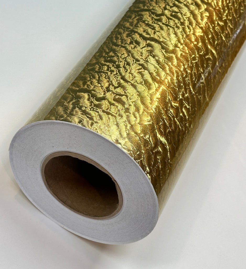 Gold Leaf Sign Vinyl  24" x 50 yards, LongLife Metallic Plastic with Adhesive