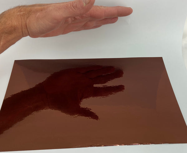 SHEETS of Chrome Sign Vinyl, Choose Any Color,  Thin Self-Adhesive Metallic Plastic