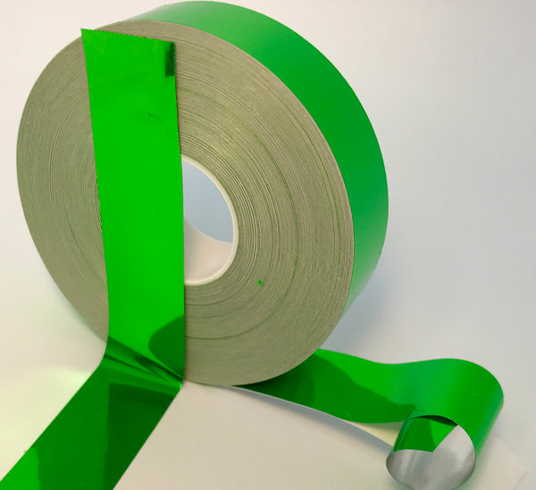 Wide rolls of Colored Chrome Tape, Mirror-like Metallic Sticky Smooth Plastic Tape