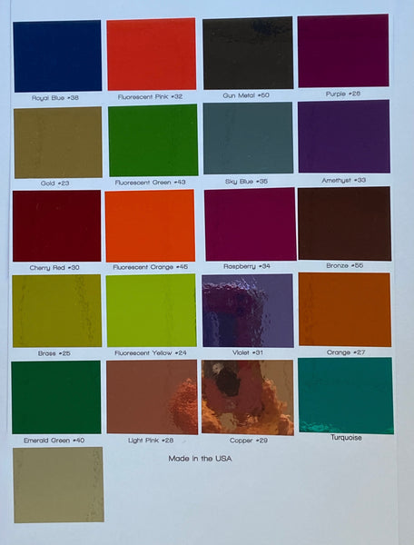 15 Different Color CHROME Tapes, 1/2  inch x 25 feet