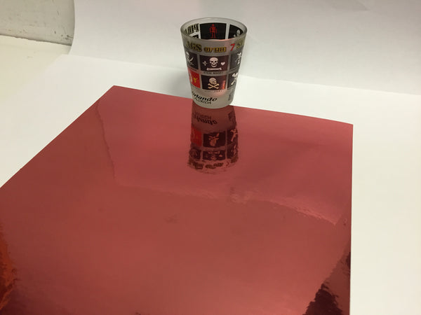SHEETS of Chrome Sign Vinyl, Choose Any Color,  Thin Self-Adhesive Metallic Plastic