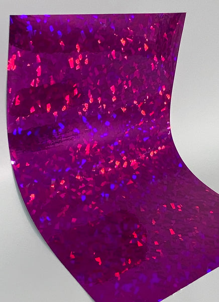 Small Sheets of  HoloCrystal Sign Vinyl , Holographic Crystal, Cracked Ice