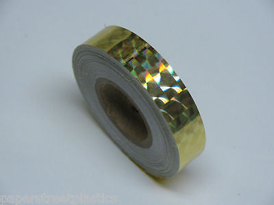 Roll of Prism Tape, Holographic 1/4'' Mosaic (1/4 inch x 50 ft, Light Blue)
