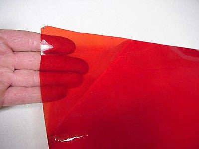20 Colored Transparent Vinyl Sheets, 8" x 12", Adhesive Coated