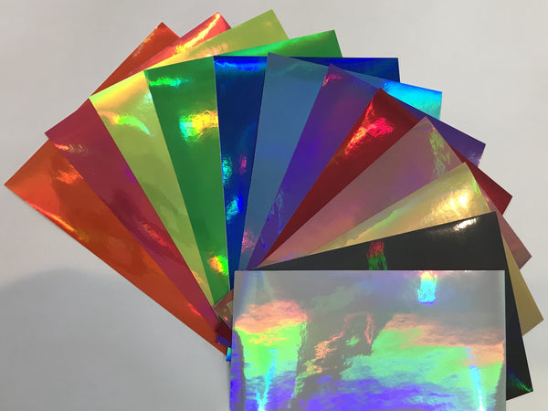 Oil Slick Rainbow Holographic Sign Vinyl, Choose Your Color and Size