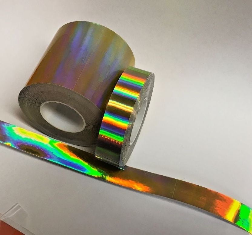 Slick Paper Surplus 1 inch x 300 feet Holographic Rainbow Oil Slick Tape – Paper ...