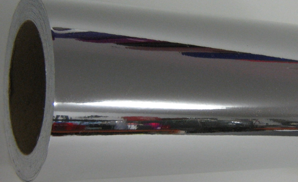 WIDE Chrome Mirror Sign Vinyl, 54 inch x 150 feet Metallized Poly