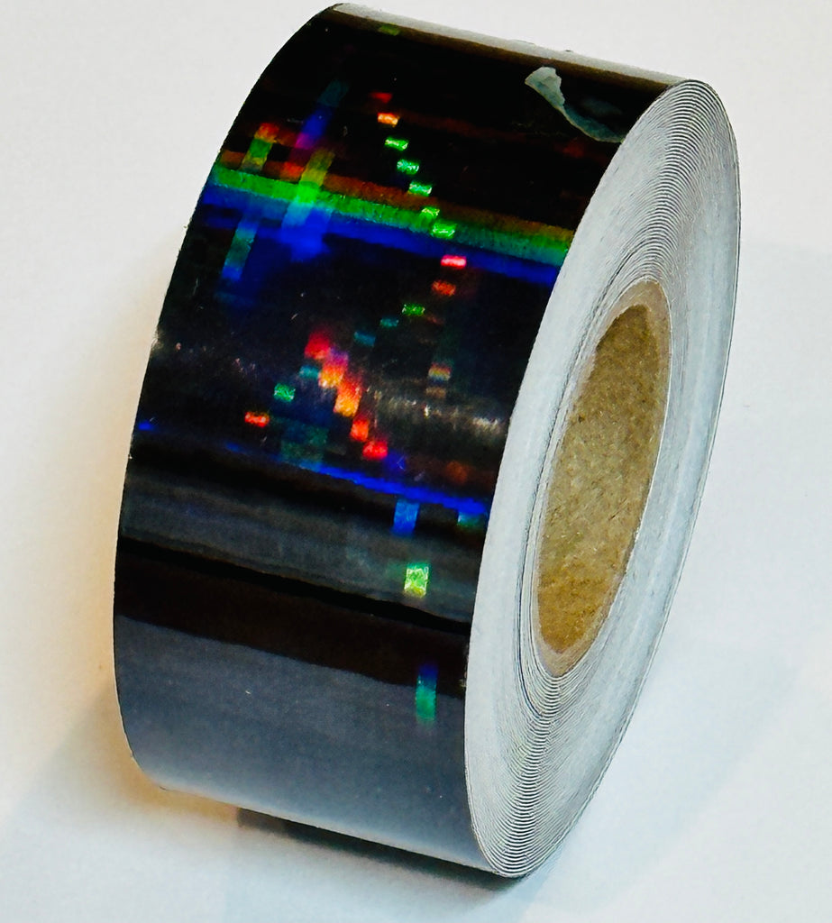 Length of 4 inch 100mm Liquid Effect Holographic Tape