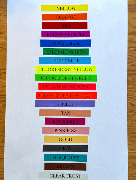 20 Colored Transparent Vinyl Sheets, 12" x 12", Adhesive Coated