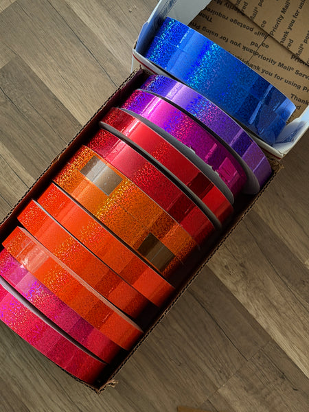 BIG Surplus Tape 1 inch x 300 feet, Holographic Sequins Sparkle