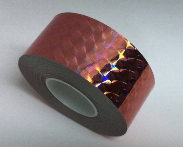 Surplus 1 inch x 300 foot rolls of Prism Tape, Holographic Iridescent 1/4" Mosaic