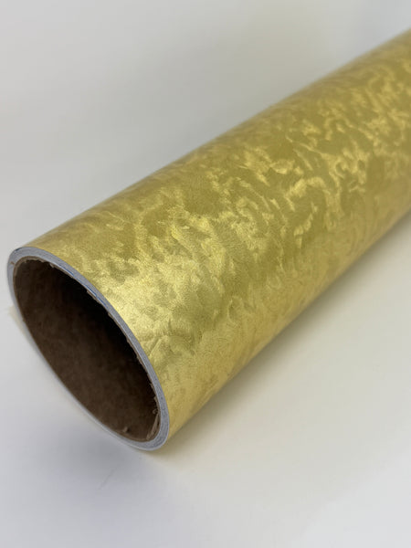 Gold Leaf Sign Vinyl  24" x 30 feet, LongLife Metallic Plastic with Adhesive