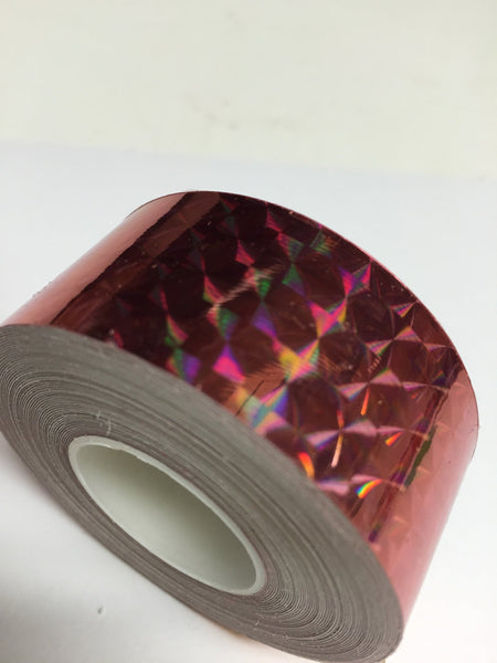 Surplus 1 inch x 300 foot rolls of Prism Tape, Holographic Iridescent 1/4" Mosaic