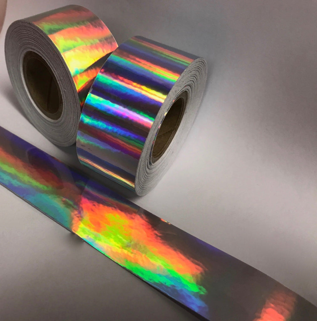 Slick Paper Surplus 1 inch x 300 feet Holographic Rainbow Oil Slick Tape – Paper ...
