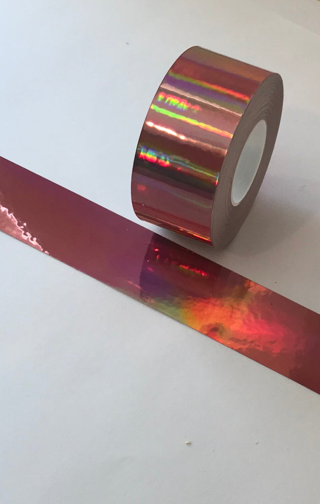 Slick Paper Surplus 1 inch x 300 feet Holographic Rainbow Oil Slick Tape – Paper ...