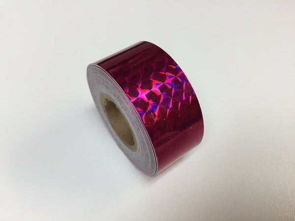 Surplus 1 inch x 300 foot rolls of Prism Tape, Holographic Iridescent 1/4" Mosaic