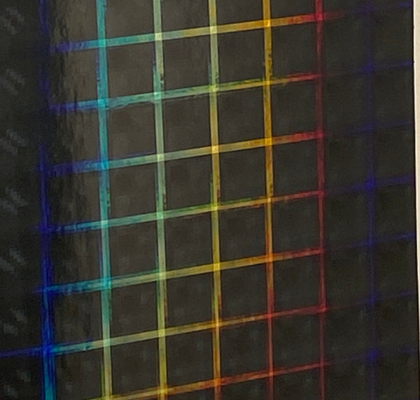 Sheets of PLAID Sign Vinyl, Holographic Hyperplaid, choose your color