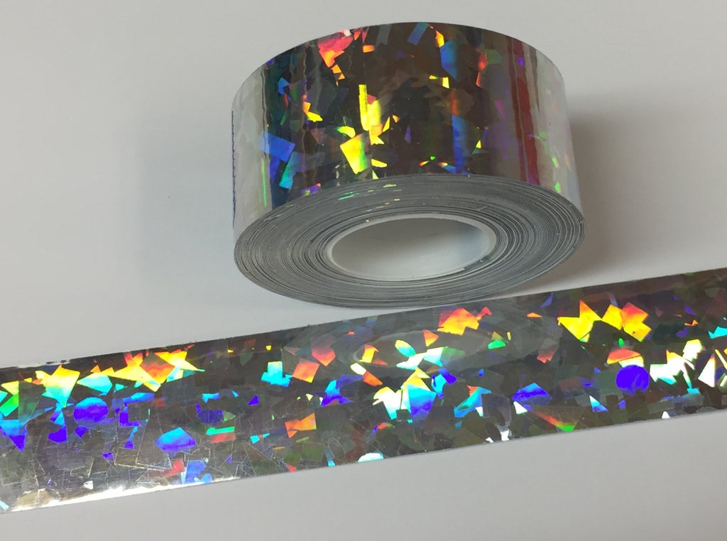Holographic Crystal Tape, with Self-Adhesive (1 inch x 50 ft, Purple)