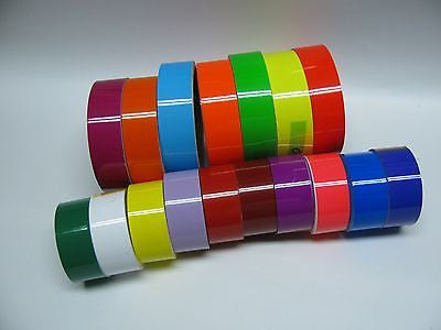 Colored Vinyl Plastic Tape, any 6 rolls of 1  inch x 25 ft, Glossy Tape Gloss