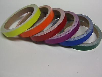 Colored Vinyl Plastic Tape, any 6 rolls of 1  inch x 25 ft, Glossy Tape Gloss