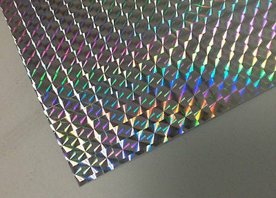 Sheets of Holographic PRISM Sign Vinyl, Choose Size and Color, 1/4" Mosaic