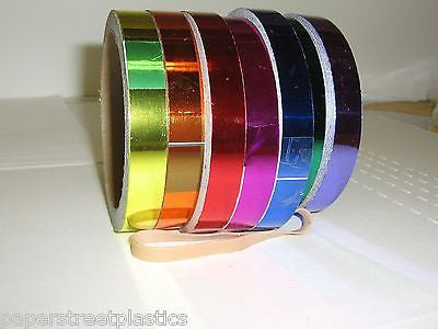 ANY 6 COLORS Chrome Look Vinyl Tape, 1/2 Inch x 25ft, Your Color Choice