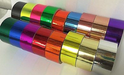 15 Different Color CHROME Tapes, 1 inch x 25 feet