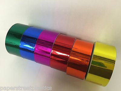 ANY 6 COLORS of Chrome Tape, 1" x 25 ft, Your Color Choice, Hoop Decorating Tape