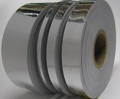 SuperBrite Polyester Chrome Tape, choose your size.  Near-Mirror Finish.