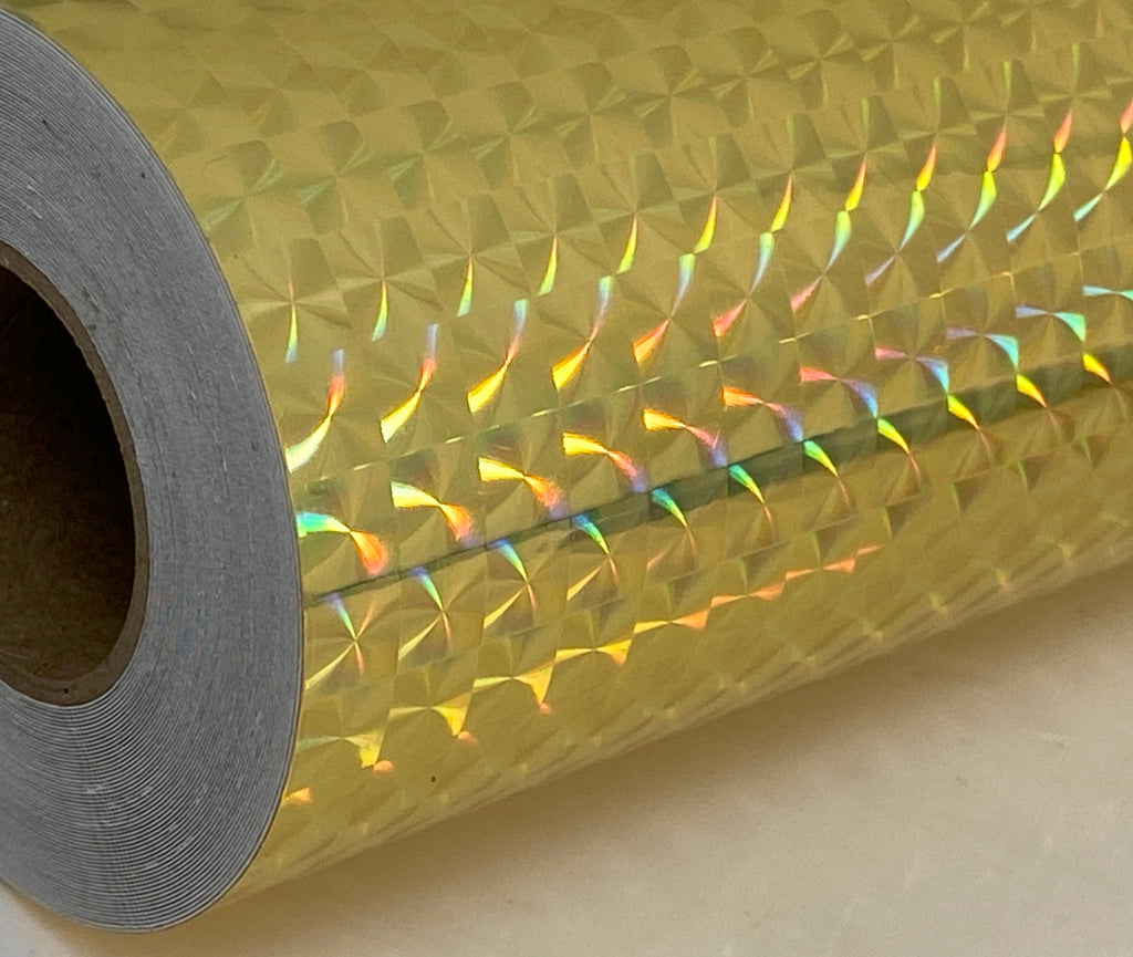 Roll of Prism Tape, Holographic 1/4'' Mosaic (1/2 inch x 50 ft, Black)