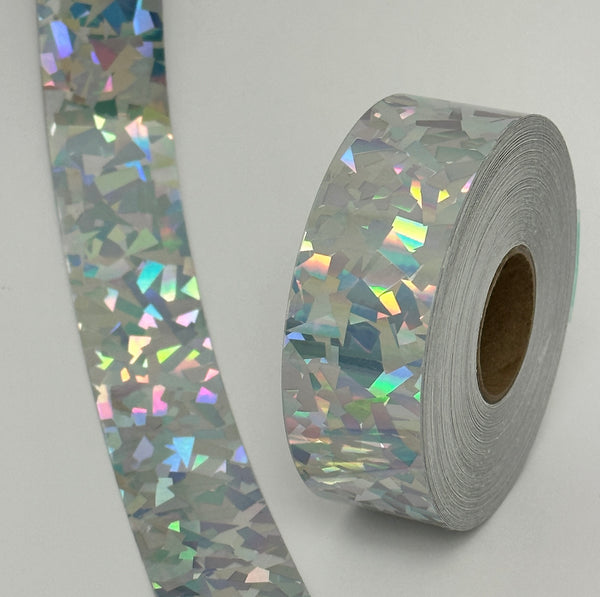 HoloCrystal Tape, choose your color and size, 50 foot rolls of Holographic Tape
