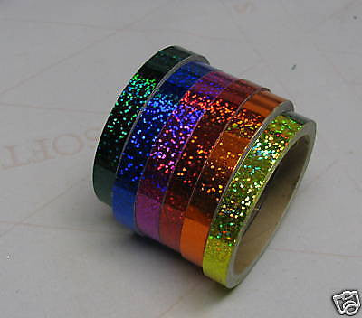Any 6 Colors of  Glittering Sequins Vinyl Tapes, Choose Your Colors and Size