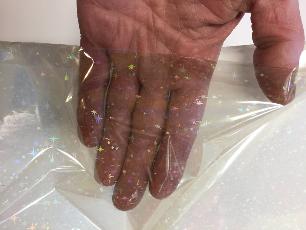 STAR Holographic Overlay, Clear Plastic with Sticky Adhesive Backing