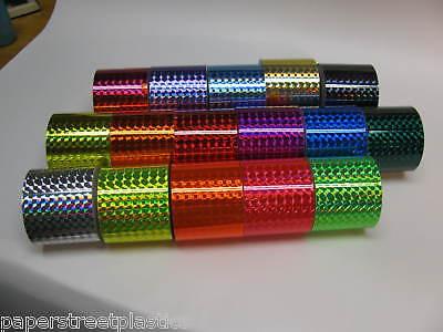 Set of 17  Color Prism Tapes, 2 Inch x 25 feet, Holographic 1/4" Mosaic