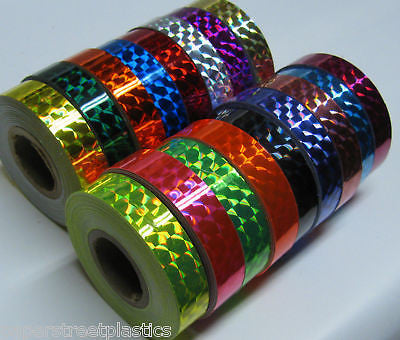 15 Different Colors Prism Tapes, 1/2 inch x 25 feet, Holographic Mosaic