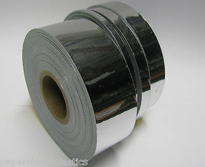 Chrome Tape Set, 1/8", 1/4", 1/2" and 1" x 50 ft rolls of  Silver Mirror Tape