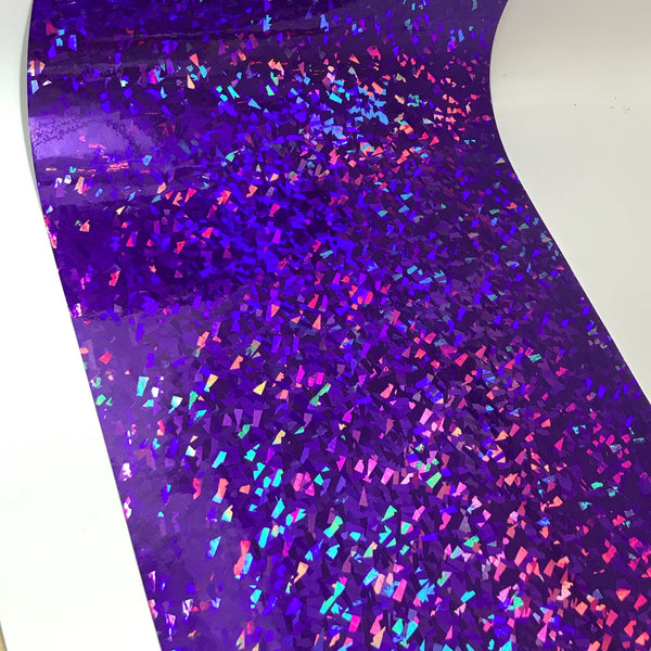 Holographic CRYSTAL Sign Vinyl, choose your size and color, Cracked Glass Ice
