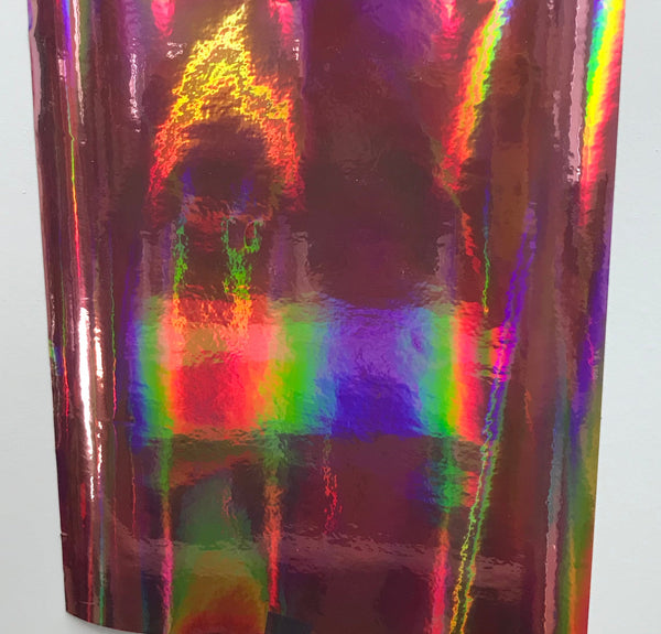 SHEETS of Oil Slick RAINBOW Holographic Sign Vinyl, Choose  Color and Size