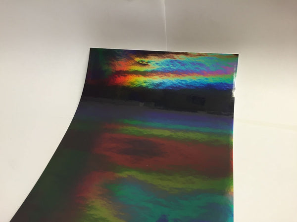 SHEETS of Oil Slick RAINBOW Holographic Sign Vinyl, Choose  Color and Size