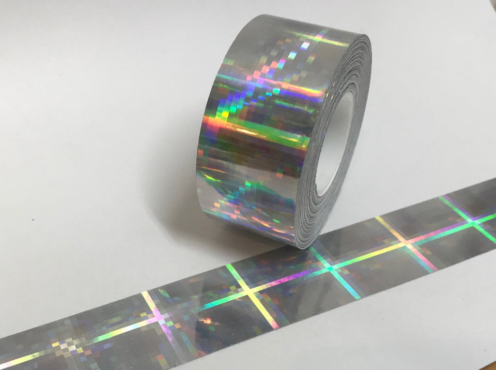 Styleplus Holographic Tape 1 inch (Cracked Ice & Sequin Pattern) (per roll)